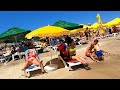 4K. Romania, Constanta, Plaja Mamaia, Black Sea Vacation in July - Summer Fun (walk on the beach)