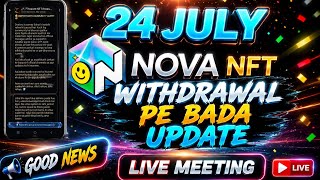 Nova NFT New Withdrawal Update Today | Nova NFT Latest Update | Treasure NFT Update | Nova NFT News