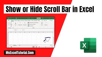 How to Show or Hide Horizontal and Vertical Scroll Bar in Microsoft Excel