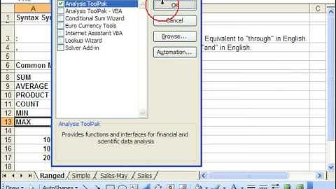 Excel 2003 Tutorial Formula Functions Microsoft Training Lesson 4.2