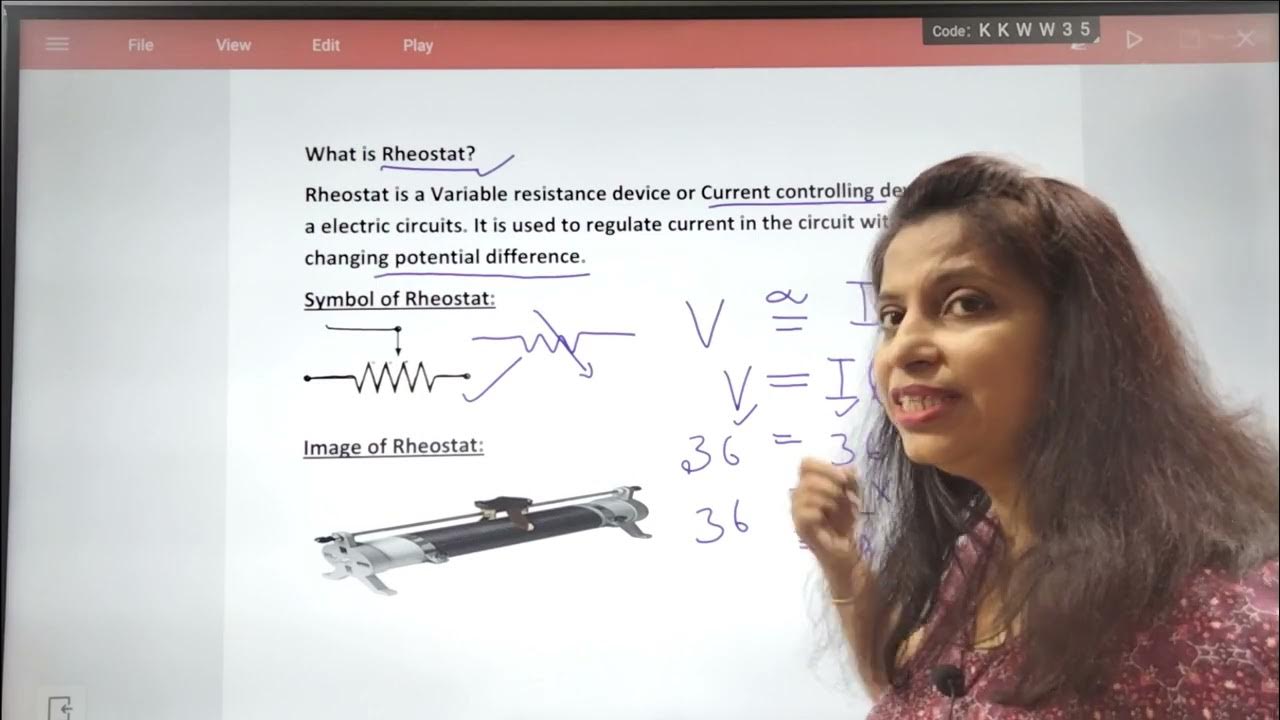 What is rheostat? class 10 science quick revision term 2 board