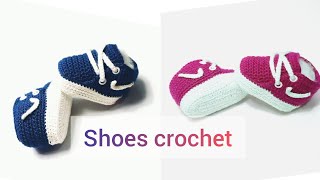 شوز نايك كروشيه 2 How to make baby shoes