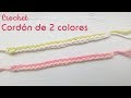 Cordón de 2 colores tejido a crochet