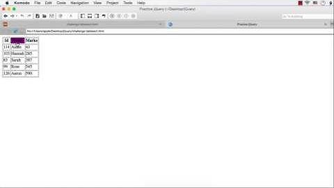 jQuery: Create a Table with Sortable Columns  - Part 2