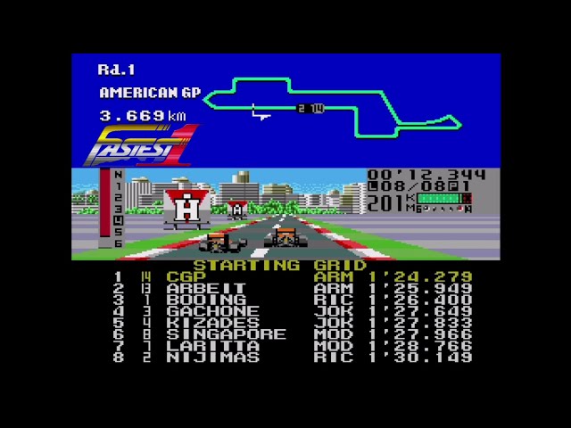 Fastest 1 - Sega Mega Drive Gameplay - YouTube