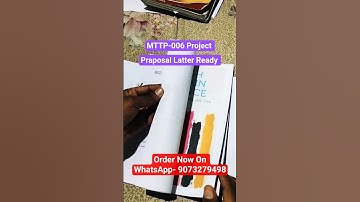ignou pgdt project praposal kaise banaye | ignou pgdt project mttp 006 project work #project #ignou