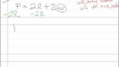 Solving Equations for Variables Part 1 of 2