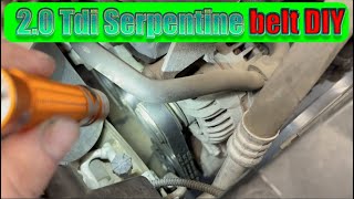 DIY JETTA MK6 TDI SERPENTiNE BELT REPLACEMENT by BSK Garage 232 views 2 months ago 4 minutes, 44 seconds