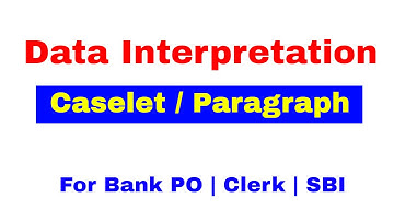 Caselets Data Interpretation Problem for Bank PO | Clerk | IPPB [ In Hindi]
