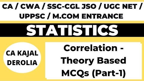 Correlation MCQ Questions with Answers | CA Kajal Derolia | Statistics | Commerce | Part - 19 |