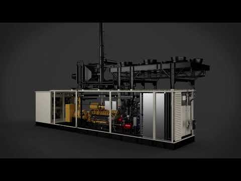 Cat® CHP2000 Combined Heat and Power Container - Social Media Walkaround