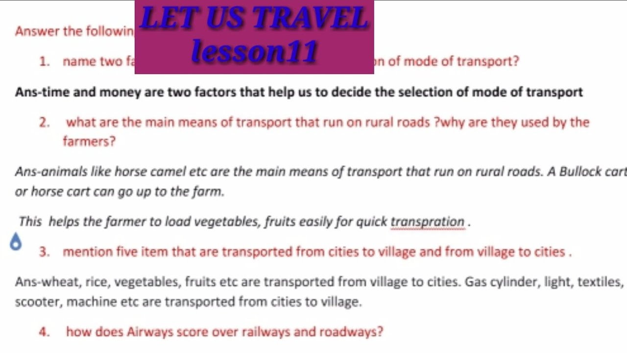 LET US TRAVEL.DAV CLASS4.LESSON11.