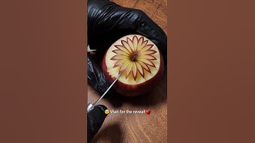 Amazing Fruit Carving Skills! | ඇපල්🍎 So Satisfying to Watch! #fruitcarving #shorts