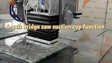 Vacuum cup of 5 axis bridge saw