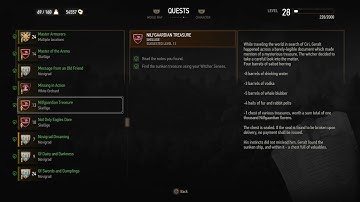 QUESTS: Nilfgaardian Treasure (Witcher 3 In-Game Lore Read Aloud)