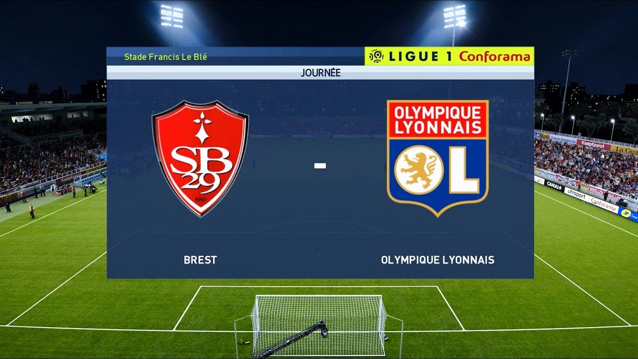 Stade Brest vs Olympique Lyonnais | 2019-20 Ligue 1 | PES 2020