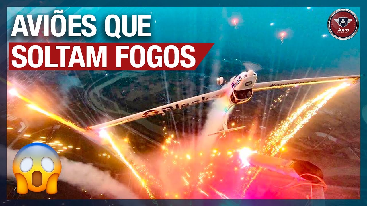 É PERIGOSO? Aviões voam juntos SOLTANDO FOGOS DE ARTIFÍCIO