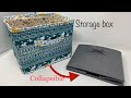Collapsible storage box sewing tutorial | How to make a collapsible storage box diy
