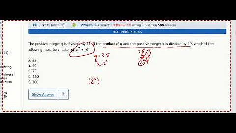 Div 1- The positive integer q is divisible by 15. If the product of q and the positive integer x is-