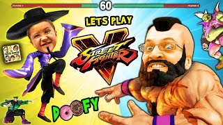 LET'S FIGHT in STREET FIGHTER 5! Doofy Butt Scratching Donuts (FGTEEV Mike \& Duddy Gameplay)