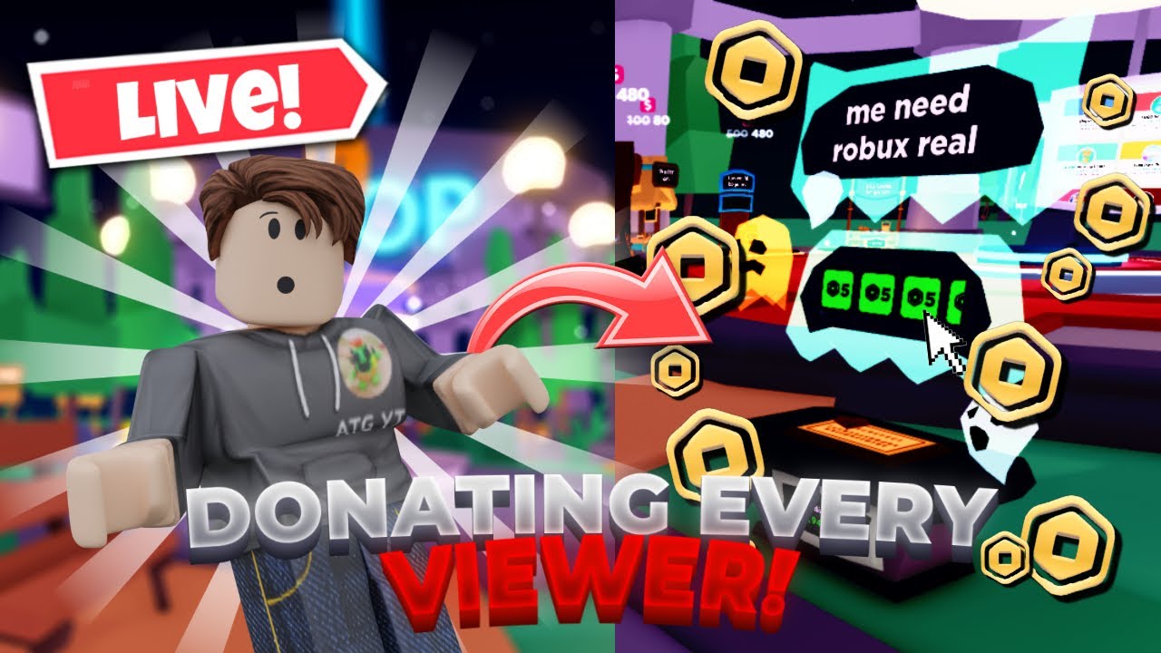 🔴LIVE PLS DONATE GIVING AWAY UP TO 1,000 ROBUX! 🚽💸 