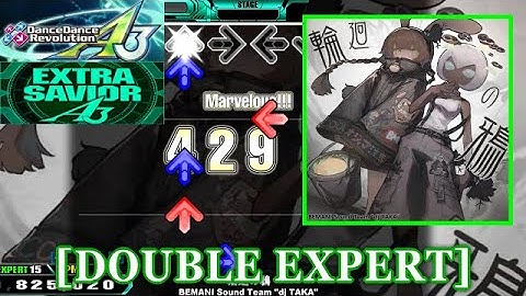 【DDR A3(2024)】 輪廻の鴉 / BEMANI Sound Team "dj TAKA" [DOUBLE EXPERT] 譜面確認+Clap