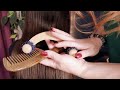 ASMR Wooden Tools Back Massage Roller Hair Combing Back Brushing No Talking 