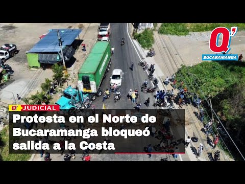 Protesta en el Norte de Bucaramanga bloqueó salida a la Costa