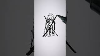 Drawing Trevor Henderson Art the Stalker #shorts #horror #trevorhenderson #creepy #drawing