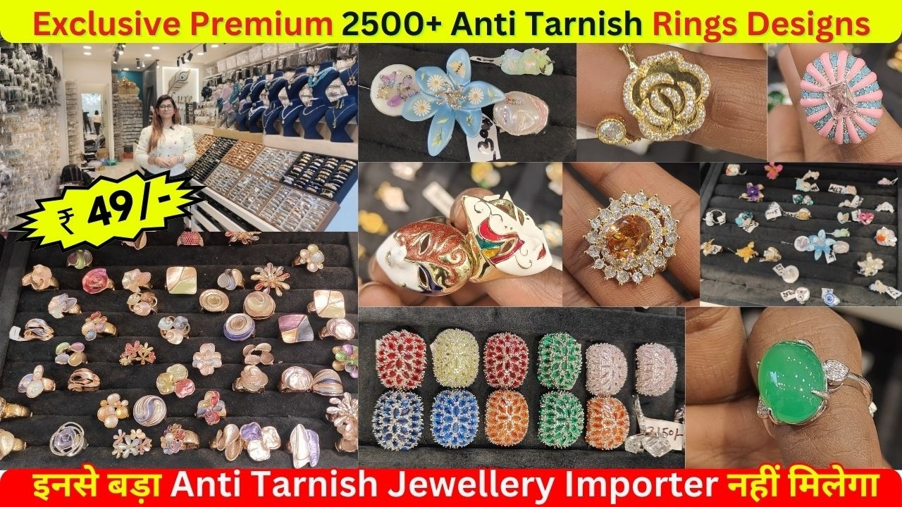 Anti Tarnish Ring 2500 + Design | Biggest Anti Tarnish Jewellery Importer Anti Tarnish Ring Supplier