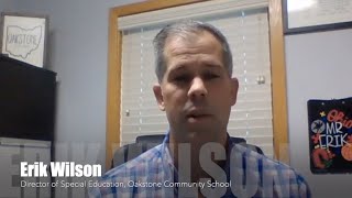 Erik Wilson, Director of Special Education at Oakstone Community School, joins the VLOGAN