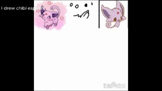 Chibi Espeon - Ibis paint Pokemon drawing!