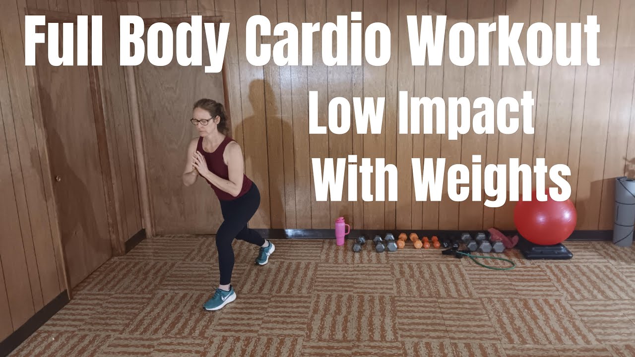 Full-Body Cardio Workout With Weights // Low Impact // Beginner ...