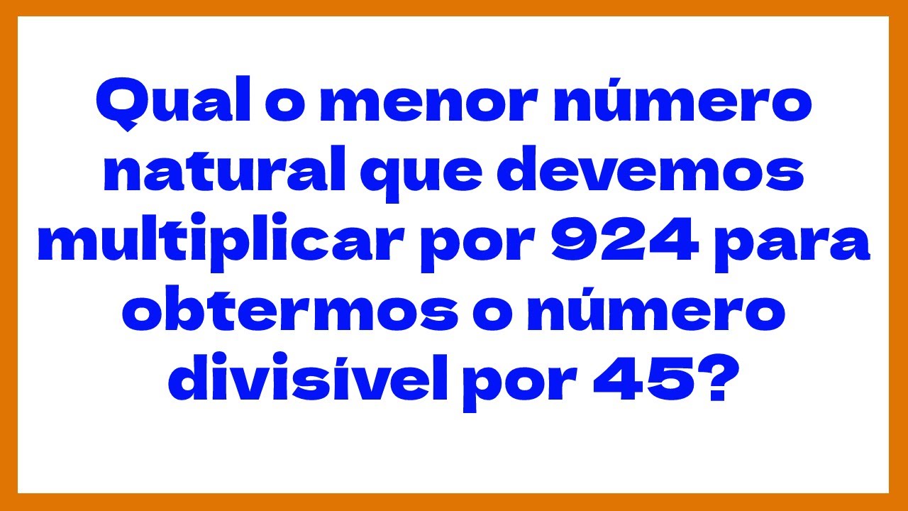 Qual é O Menor Numero Natural - FDPLEARN