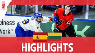 Highlights | Spain vs. Lithuania | 2024 #mensworlds Division 1B