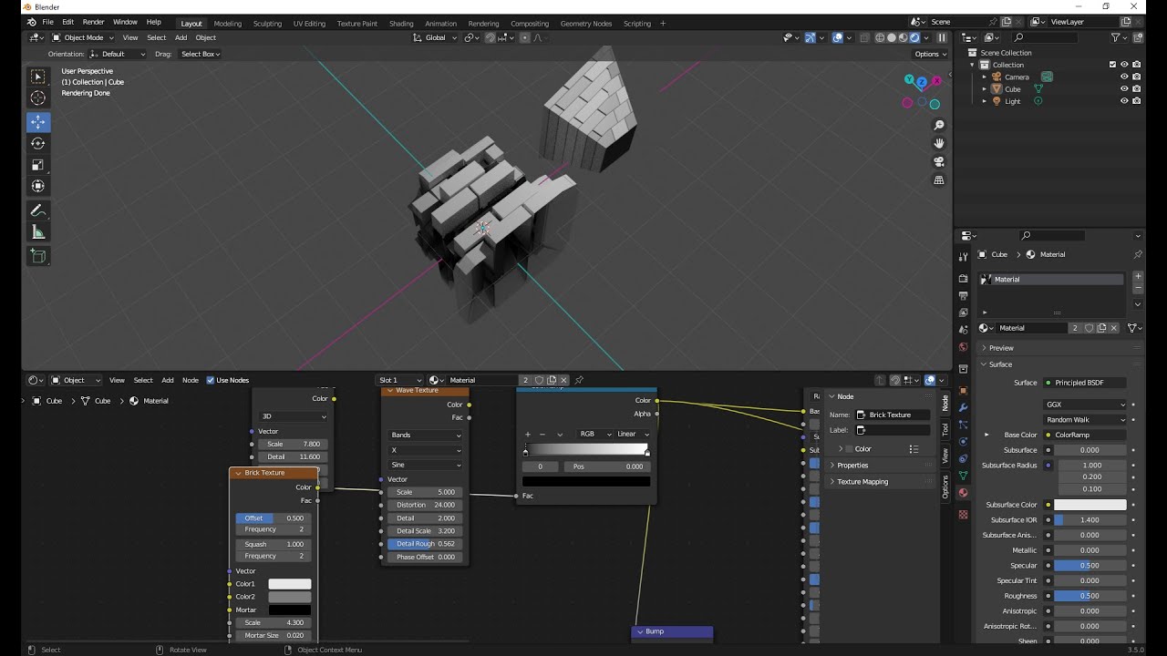 how to use 3d Displacement vis PBR material design - YouTube