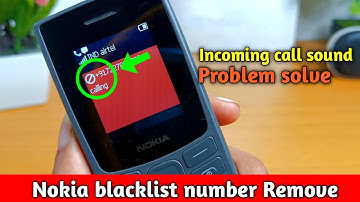 How to remove blacklist number in nokia keypad mobile || no screening number kaise nikala