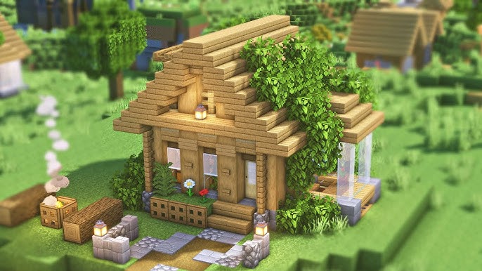 Minecraft: Casa de Madeira Simples/Simple Wooden House #minecraft #tut