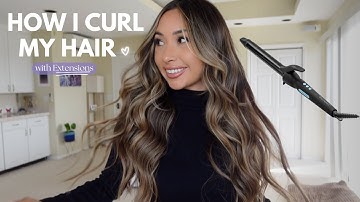 Hair curling tutorial | How to curl with Extensions