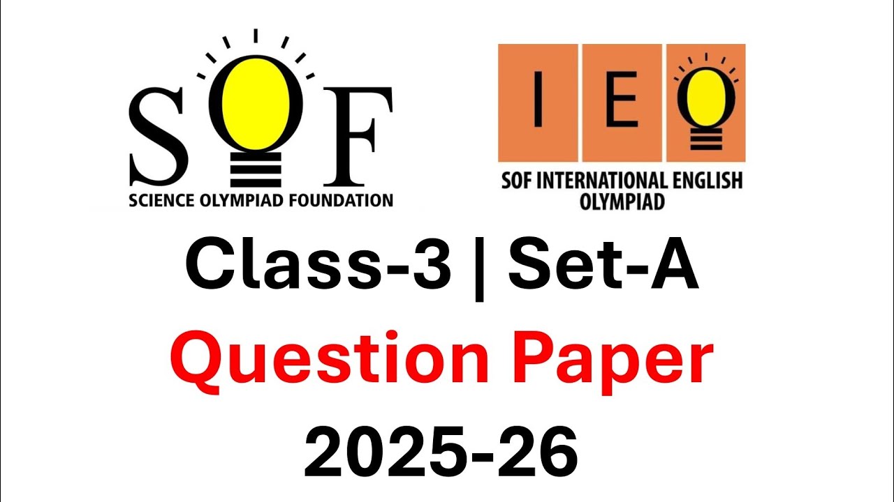 IEO English Olympiad Class 3 Question Paper Set A 2025-26