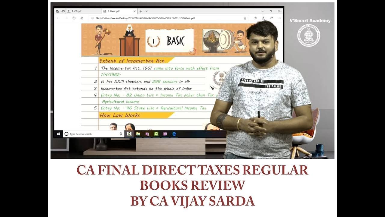 CA FINAL DIRECT TAXES REGULAR BOOK REVIEW by CA VIJAY SARDA - YouTube