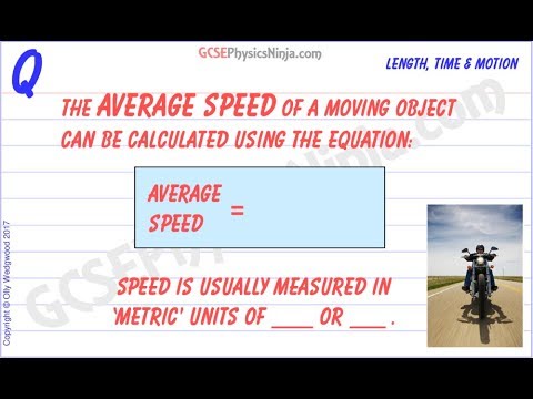 Average Speed Calculation - GCSE Physics - Formula