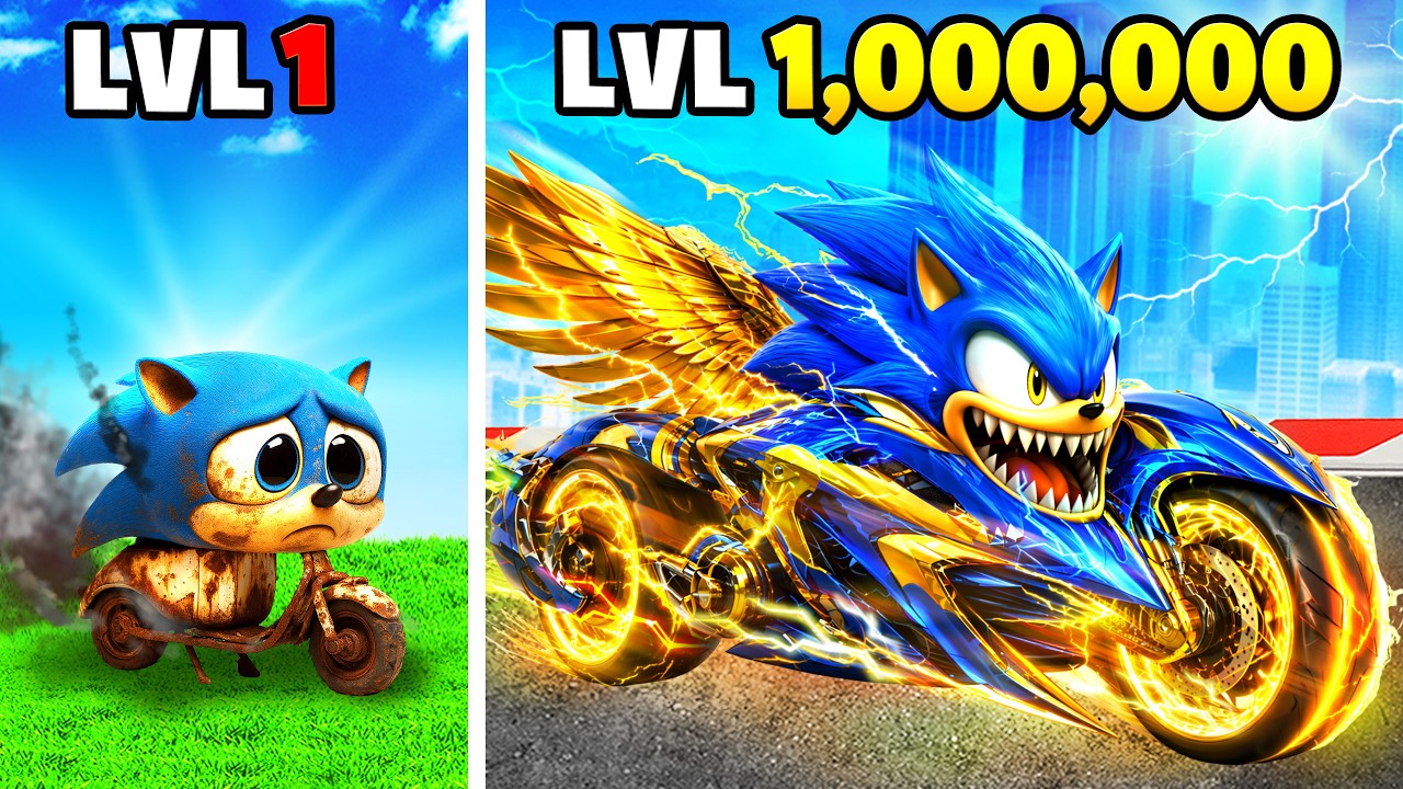 Level 1 to Level 1,000,000 SONIC BIKE In GTA 5!