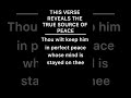 The Secret to Perfect Peace