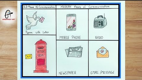 Drawing of means of communication with their name | How to draw means of communication step by step