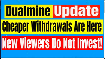 Dualmine Cloud Mining Update , Cheaper Withdrawals Are Here 04/02