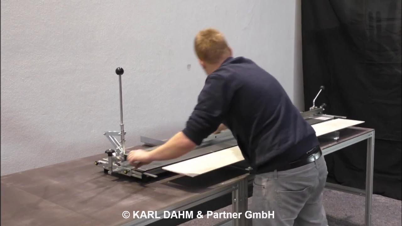 Fliesen schneiden - Fliesenschneider High-Line Top Plus von Karl Dahm - YouTube