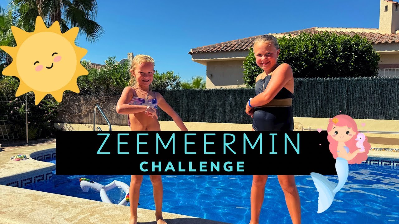 De zeemeermin Challenge in ons eigen zwembad