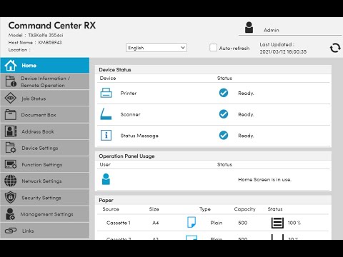 Kyocera 2554ci/3554ci Admin Password