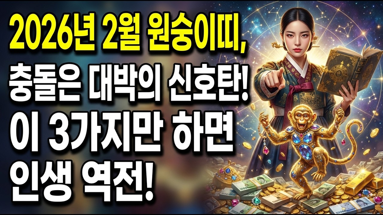 2026년 2월 원숭이띠, 충돌은 대박의 신호탄! 이 3가지만 하면 인생 역전!